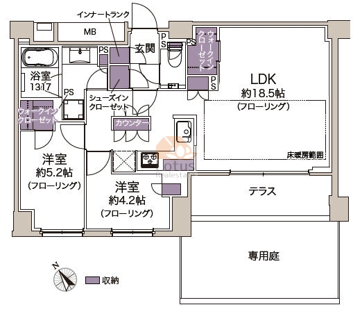 ブランシエラ東京三ノ輪101間取図