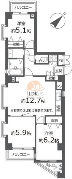 ライオンズマンション板橋本町402間取図
