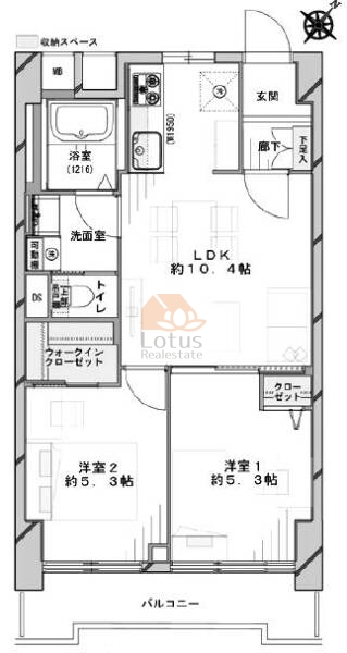 ローズハイツ青戸102間取図