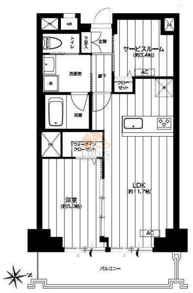 南砂キャピタルコータース1010間取図