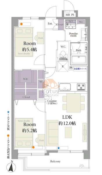 キャニオングランデ氷川台202間取図