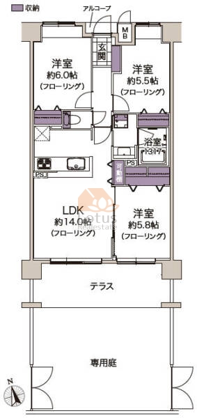 ハイホーム墨田百花園ブロードパーク102間取図