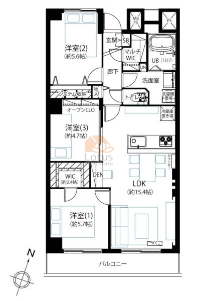 ジュネシオン西日暮里604間取図