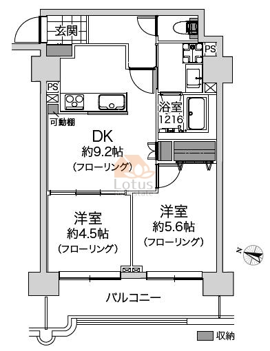 プリメール柳島202間取図