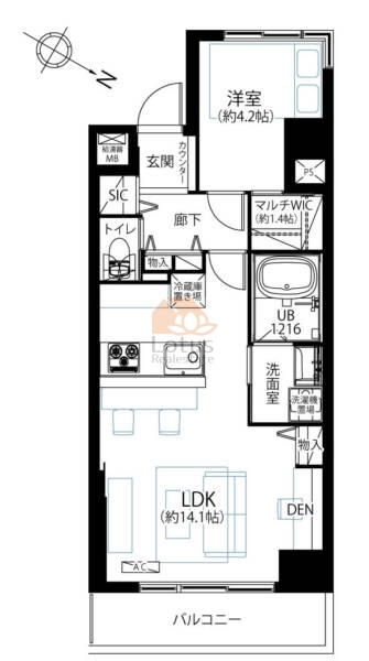 ライオンズマンション音羽1101間取図