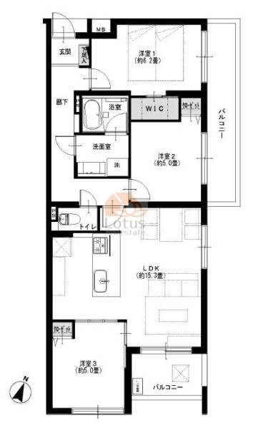 パロス新中野206間取図