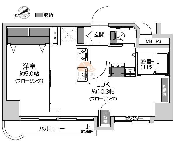 セブンスターマンション西荻302間取図