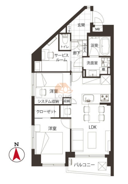 ルピナス中野601間取図