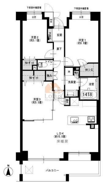 ランドワーフ哲学堂公園209間取図