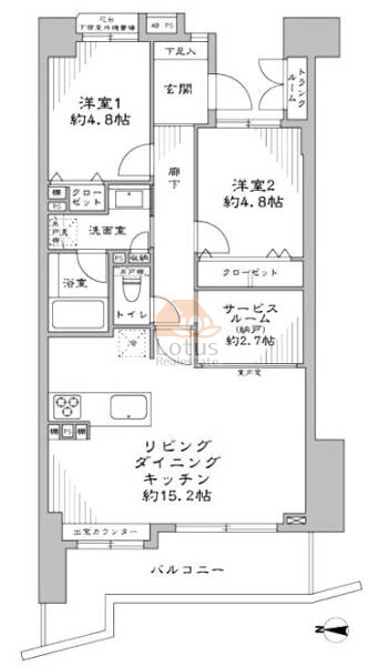 クリオレジダンス東京703間取図