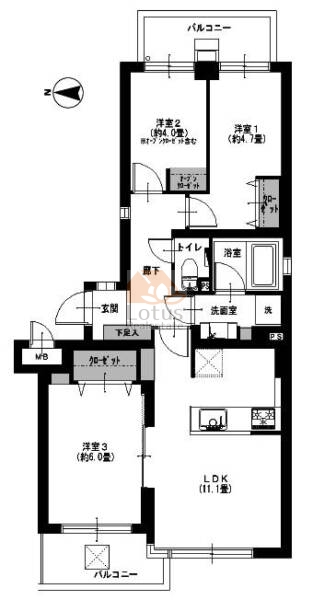 高井戸ハウス204間取図