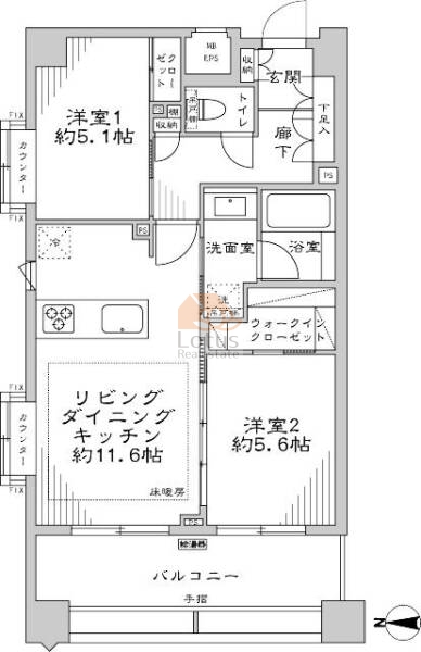 エルフィーノ浅草901間取図