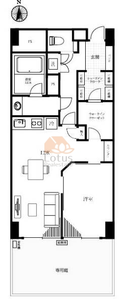 麻布永坂レジデンス103間取図