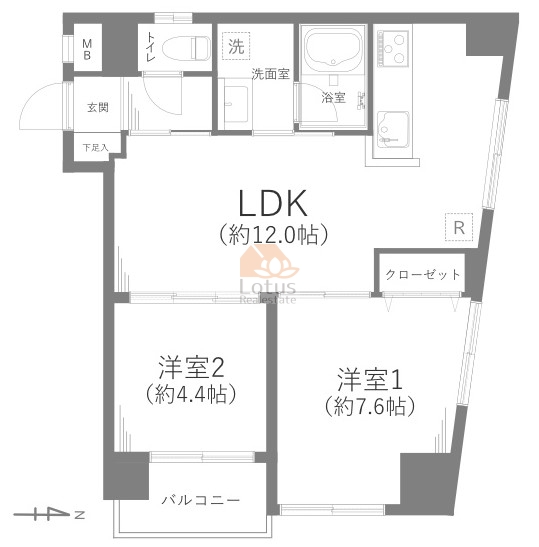 豊田シャルム301間取図