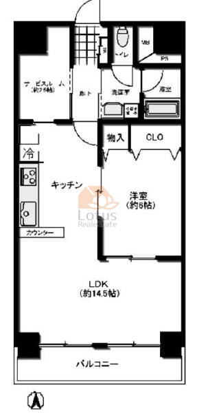 東武大師前サンライトマンション3号館206間取図