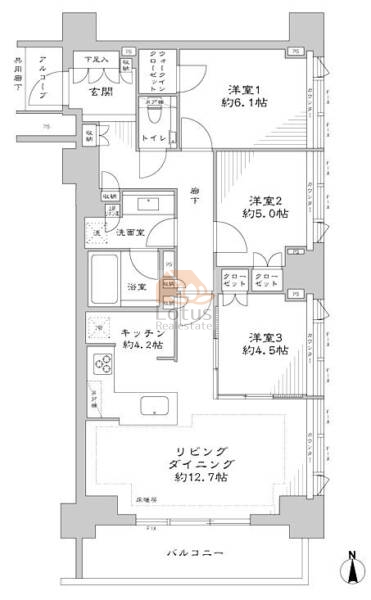 ジオ御苑内藤町904間取図