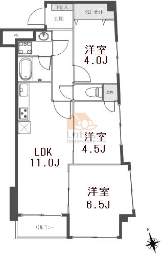 朝日プラザ堀切菖蒲園301間取図
