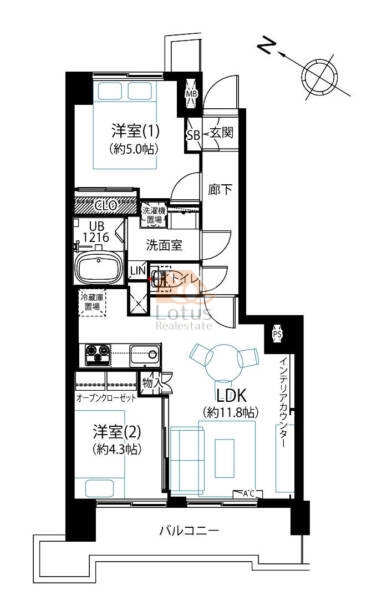 セトル中之郷710間取図