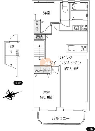 マンション高輪702間取図