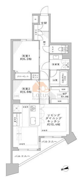 ジェイパーク御苑内藤町902間取図