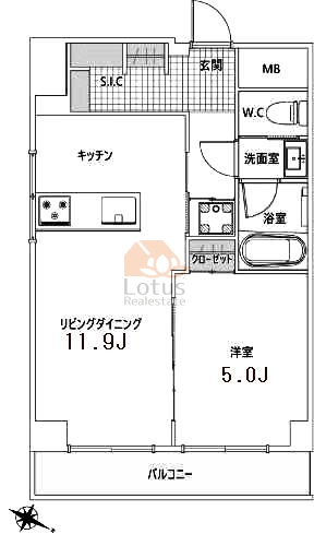 東急ドエルアルス音羽2804間取図