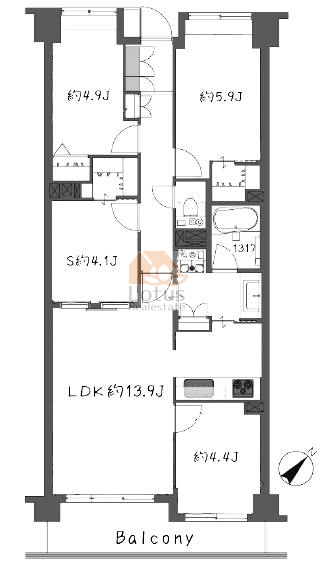 クレストフォルム西葛西パークサイド205間取図