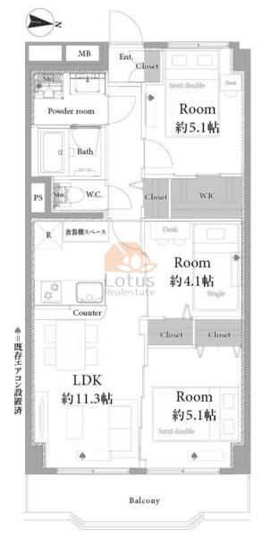 コンド猿江404間取図