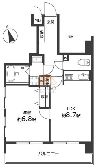 コスモ田端北203間取図