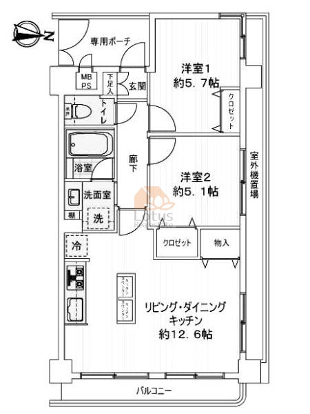 ライオンズシティ池袋602間取図
