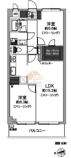 エンゼルハイム東大島第11002間取図