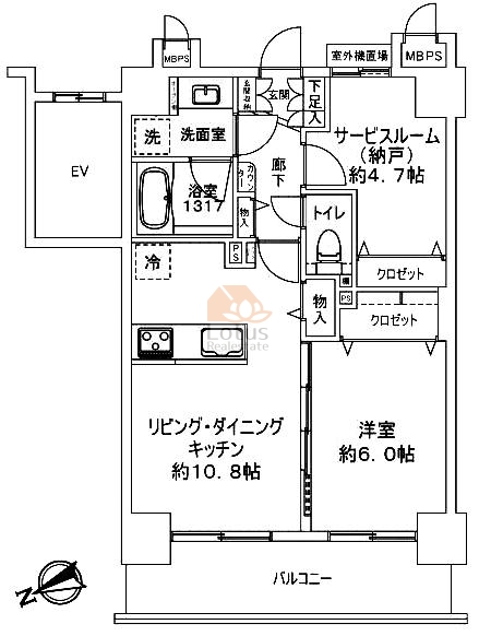 ライオンズプラザ赤羽西302間取図