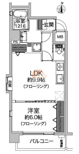 ジェイパーク菊川404間取図