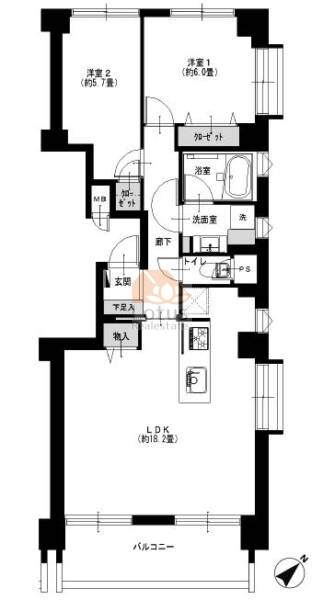 ストークマンション三田501間取図