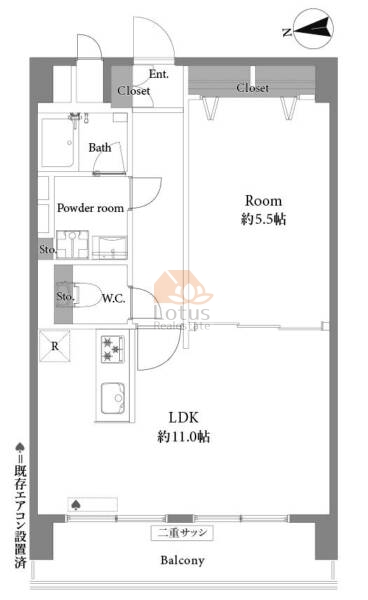 サブナード要町203間取図