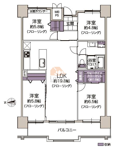 光が丘パークタウン大通り北203間取図