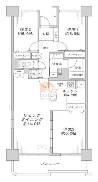 光が丘パークタウン大通り北307間取図