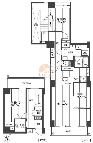 スカイシティ南砂2511間取図