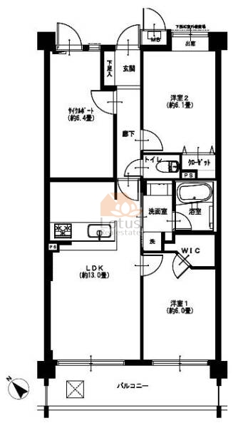 ディナスカーラ上北沢207間取図