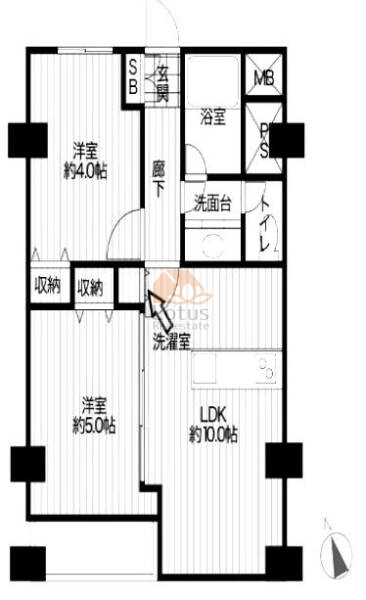 染井コーポラス208間取図