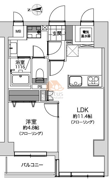 ライオンズマンション菊川702間取図