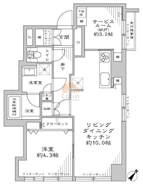 上馬ハイホーム806間取図