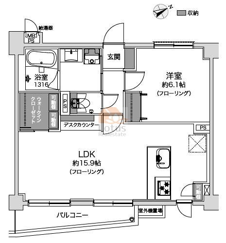 ライオンズマンション高円寺第2405間取図