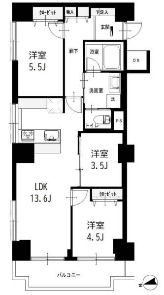 ニューハイツ大森307間取図