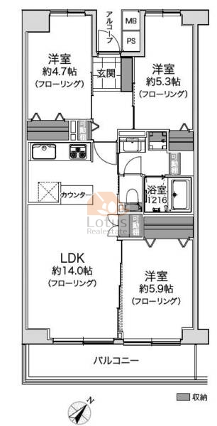 ニュー田端スカイハイツ423間取図