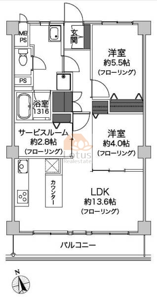 西荻窪マンション203間取図