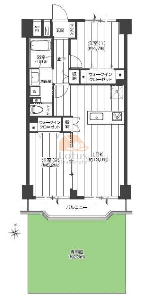 リレント赤羽104間取図