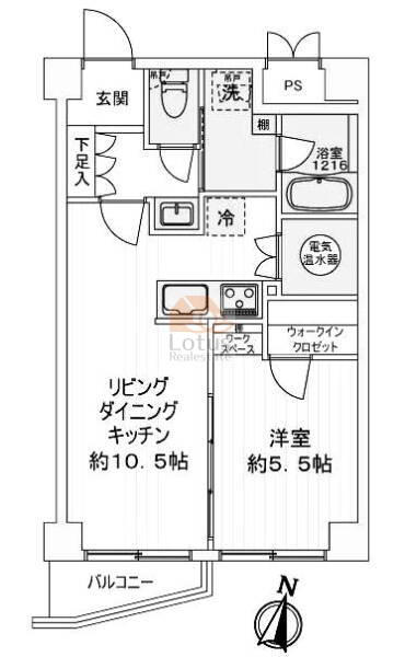 ライオンズマンション赤羽202間取図