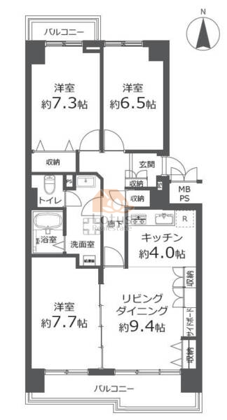 シティコープ清新604間取図