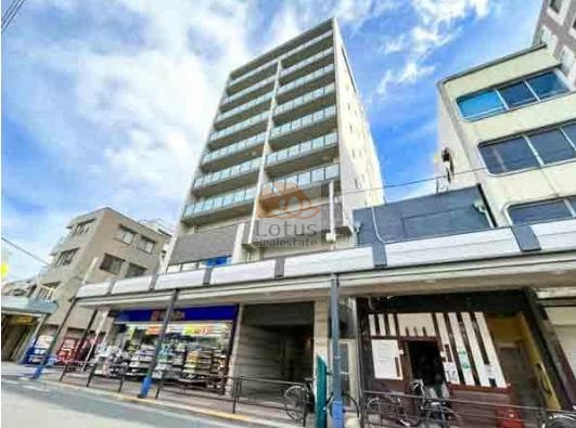 ルジェンテ浅草アベニュー外観１｜ルジェンテ浅草アベニューは千束通り商店街にある、10階建てのマンションです。