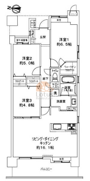 クリオレジダンス東京114間取図